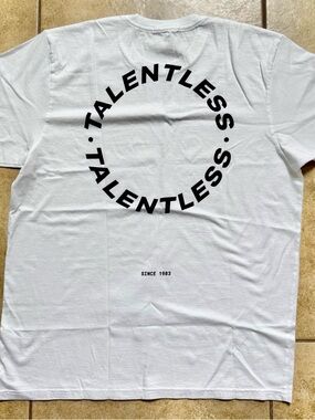 Talentless White Circle Logo Shirt Size XL High Quality Tee New FAST SHIPPING